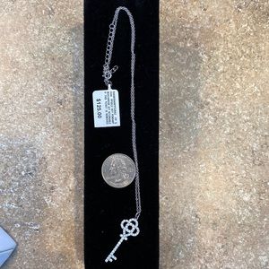 Sterling silver with cubic zirconia key.  With SS chain. NWT. Great gift 🎁